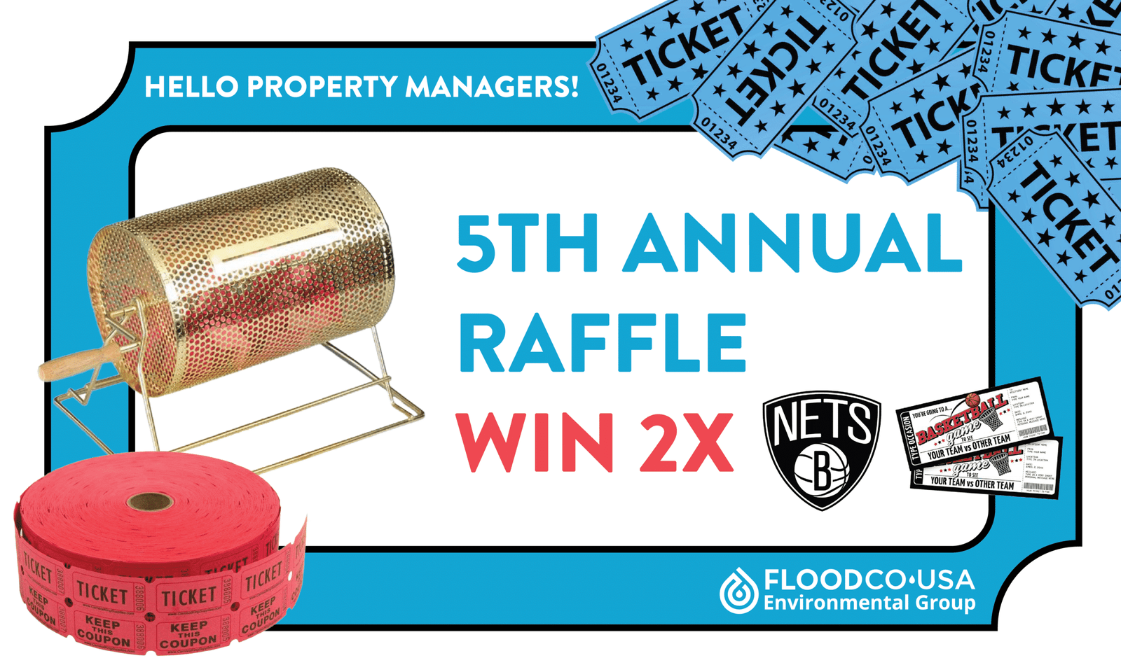 Property manager raffle event graphic