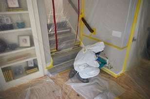 Mold remediation site in The Bronx, NY 10451