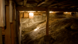 basement filled with dirt