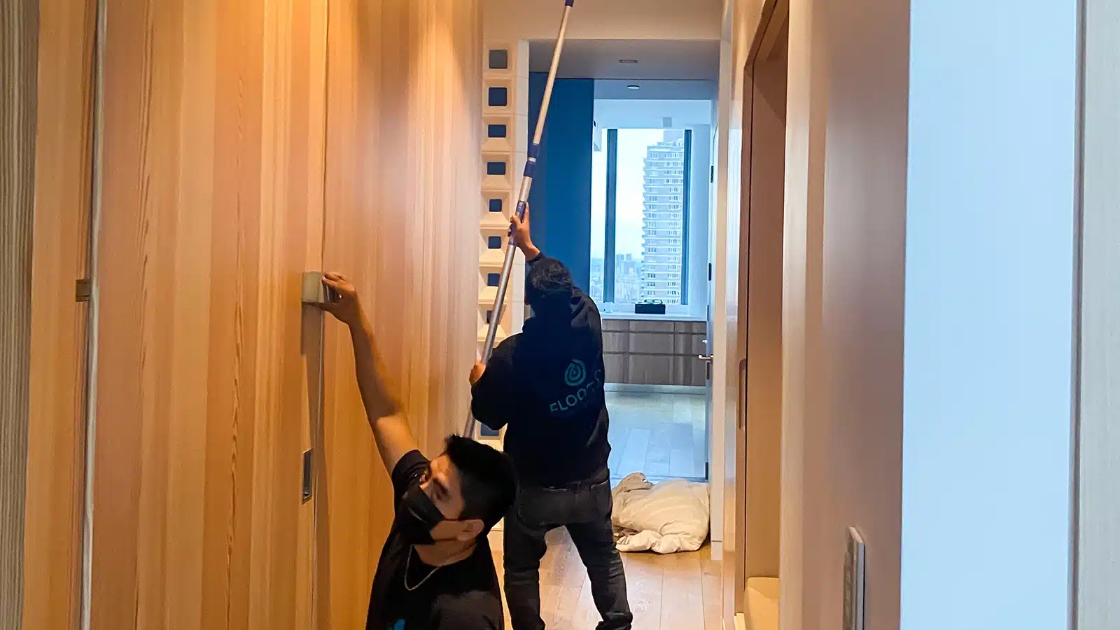 cleaning services being performed by professional cleaners at FloodCo USA