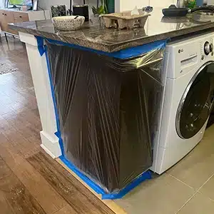 water damage job setup for Jun W in Jersey City, NJ