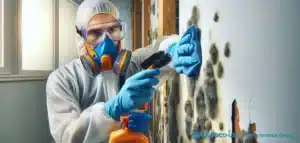 Expert cleaning mold off of drywall